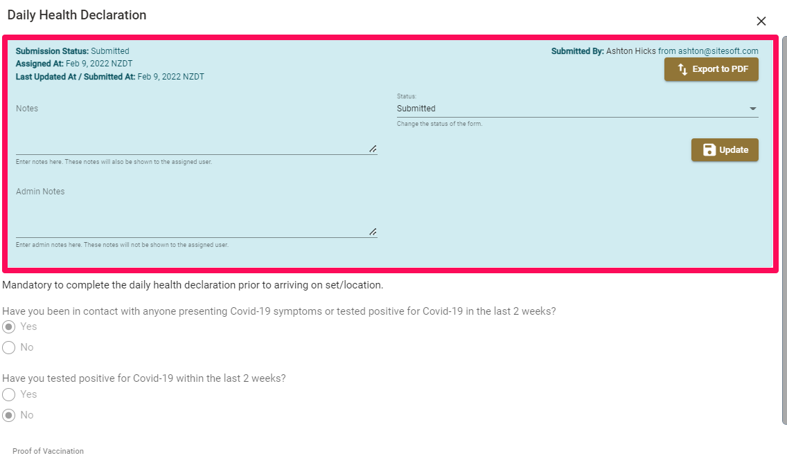 Approving or Rejecting Form Responses and Viewing Audit Logs ...